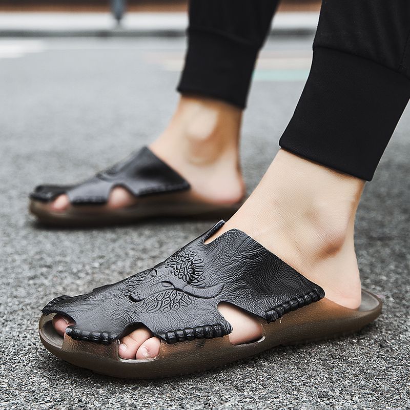 Ethan Heren Casual Sandalen - Koffie