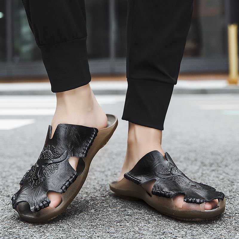 Ethan Heren Casual Sandalen - Koffie