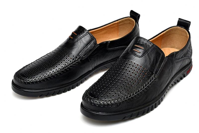 Euder Heren Loafers Casual Schoenen - Oranje