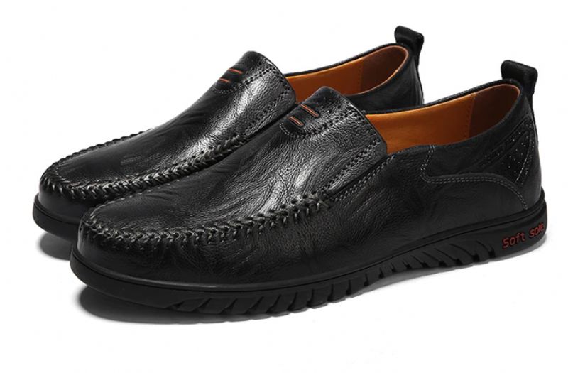 Euder Heren Loafers Casual Schoenen - Oranje