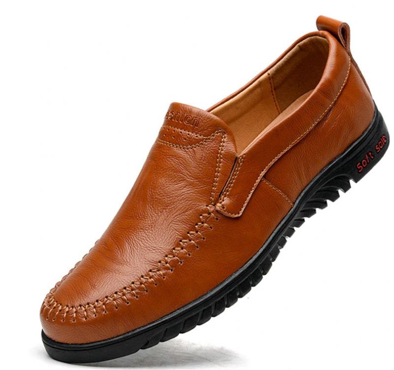 Euder Heren Luxe Loafers Schoenen - Bruin