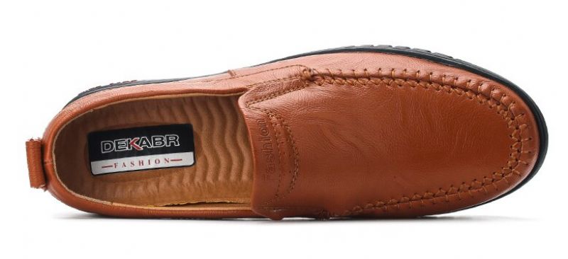 Euder Heren Luxe Loafers Schoenen - Bruin