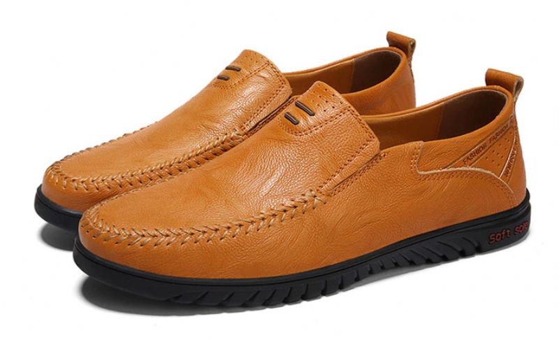 Euder Heren Luxe Loafers Schoenen - Bruin