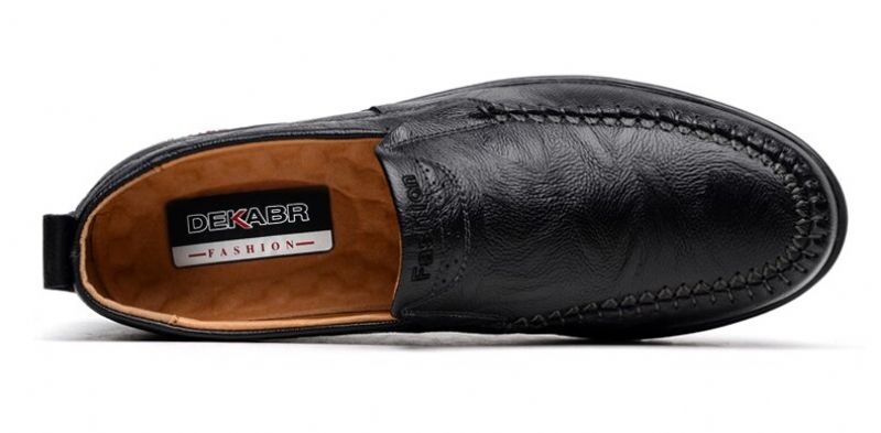 Euder Heren Luxe Loafers Schoenen - Zwart
