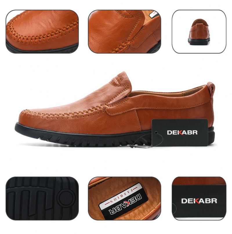 Euder Heren Luxe Loafers Schoenen - Zwart