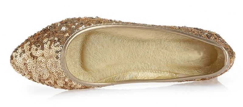Eugenia Dames Platte Schoenen - Goud