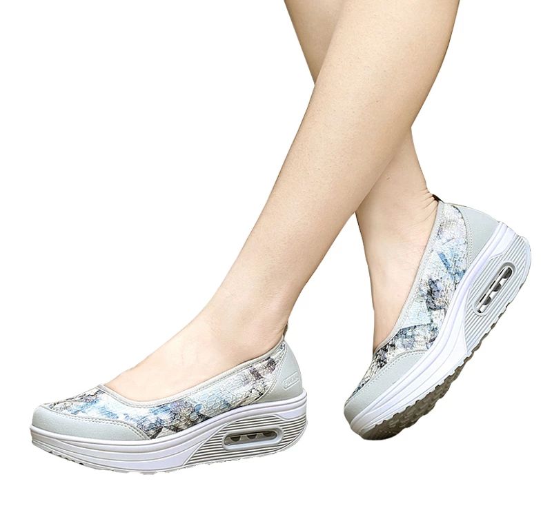 Eva Dames Multicolor Platform - Groen