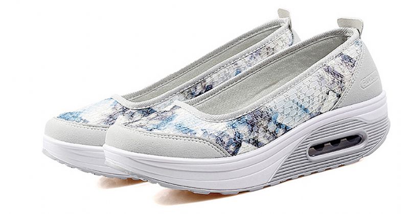 Eva Dames Multicolor Platform - Groen