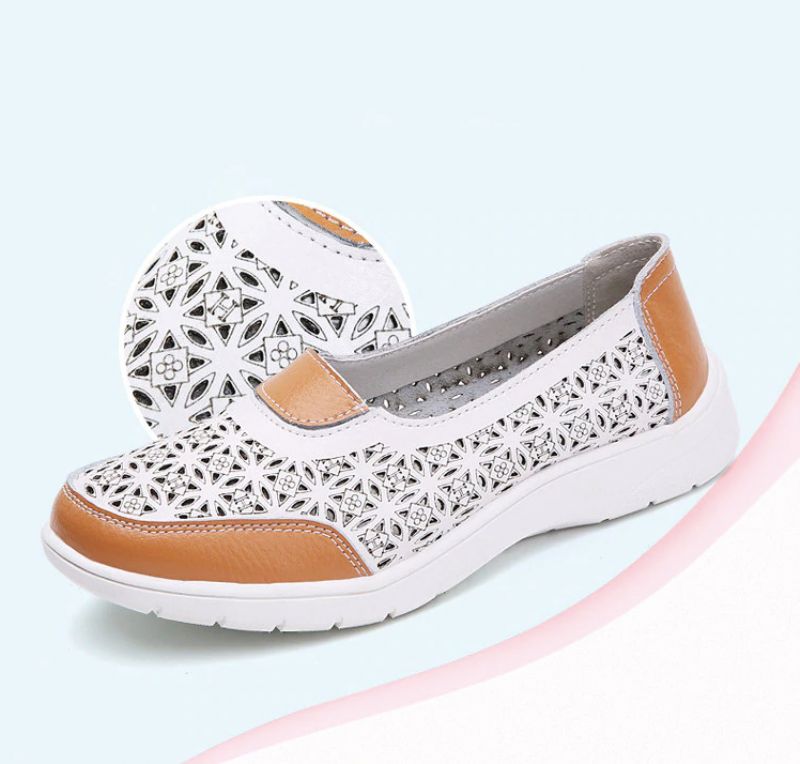 Evania Dames Anti Slip Loafers - Blauw