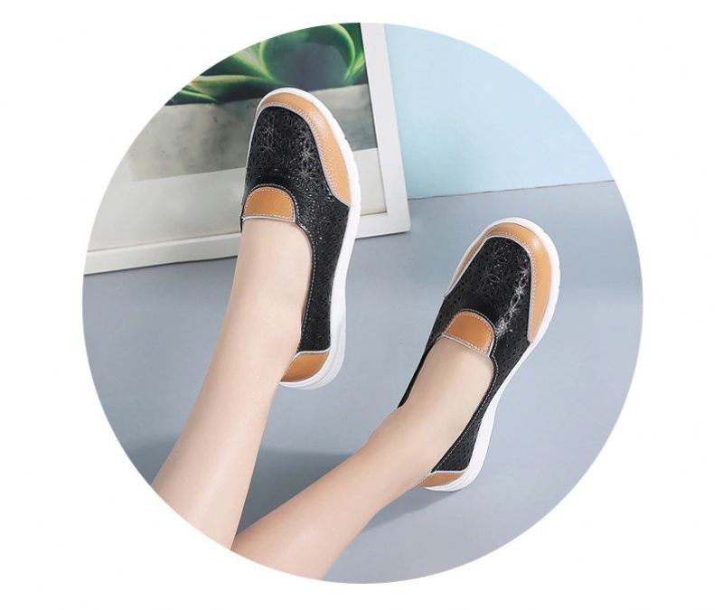 Evania Dames Anti Slip Loafers - Blauw