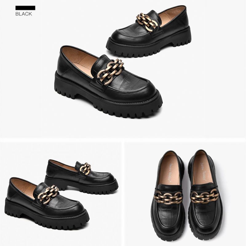 Evans Dames Loafer Schoenen - Zwart