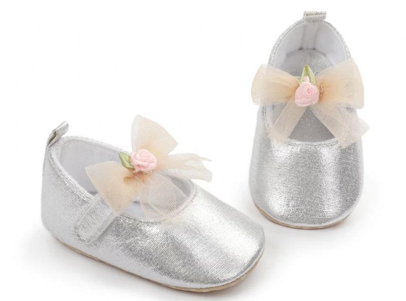 Evelin Baby Meisjes Platte Schoenen - Zilver