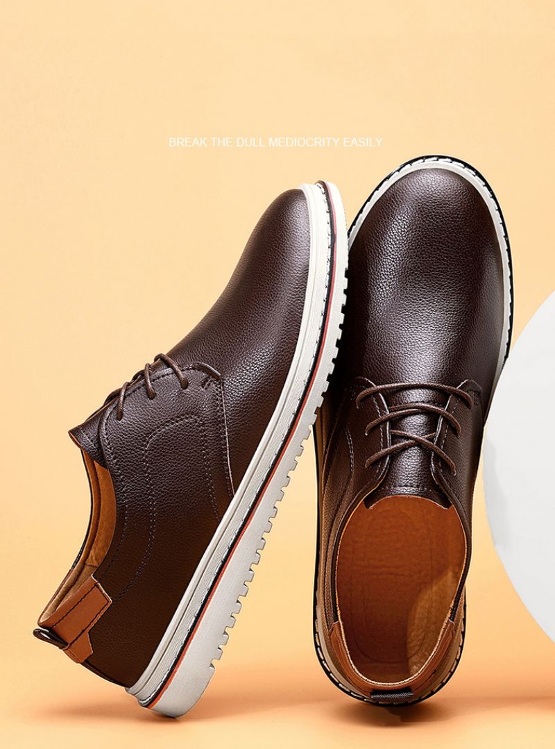 Evian Heren Loafers Dress Schoenen - Koffie