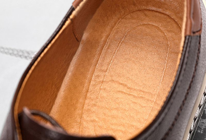 Evian Heren Loafers Dress Schoenen - Koffie