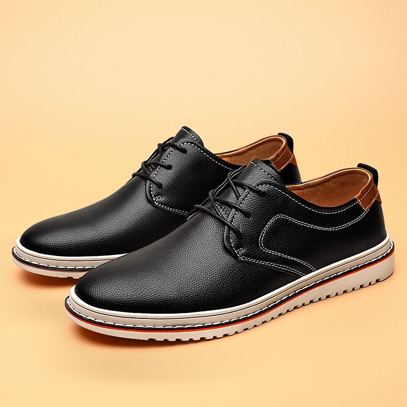 Evian Heren Loafers Dress Schoenen - Koffie