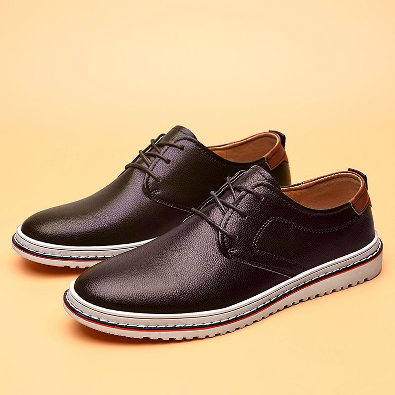 Evian Heren Loafers Dress Schoenen - Koffie