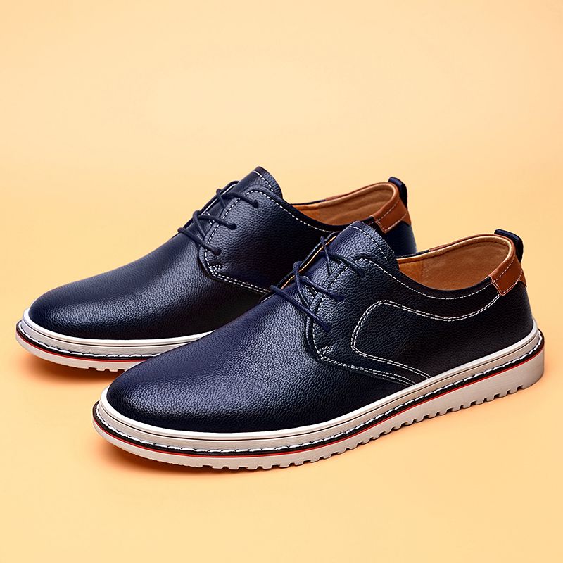 Evian Heren Loafers Dress Schoenen - Koffie