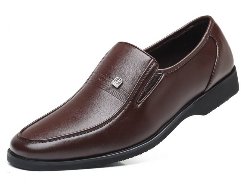 Fabio Heren Loafers Leren Schoenen - Zwart