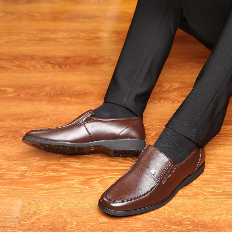 Fabio Heren Loafers Leren Schoenen - Zwart