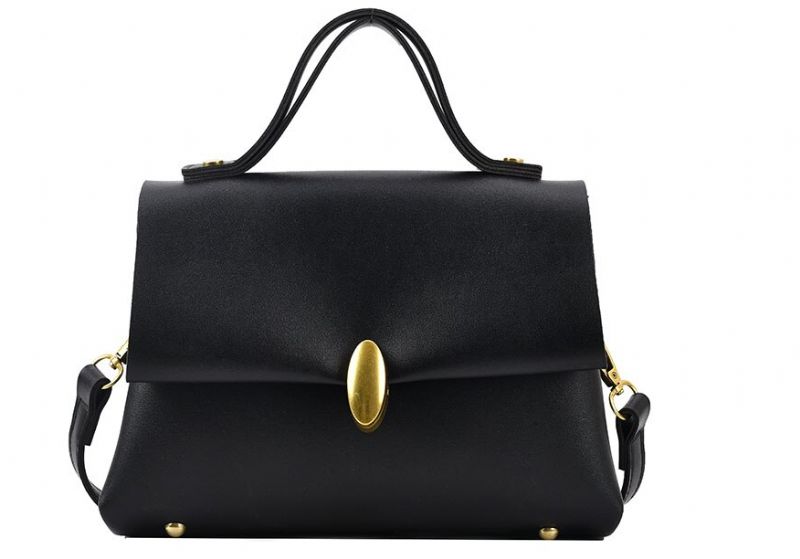 Fantasy Dames Kleine Leren Crossbody Handtas - Zwart