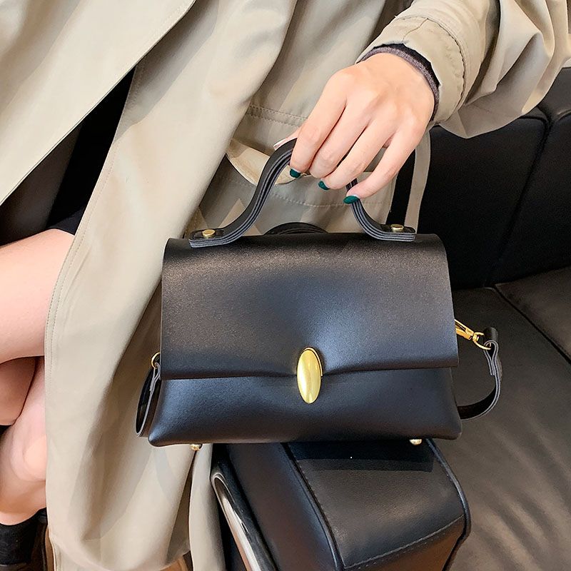Fantasy Dames Kleine Leren Crossbody Handtas - Zwart