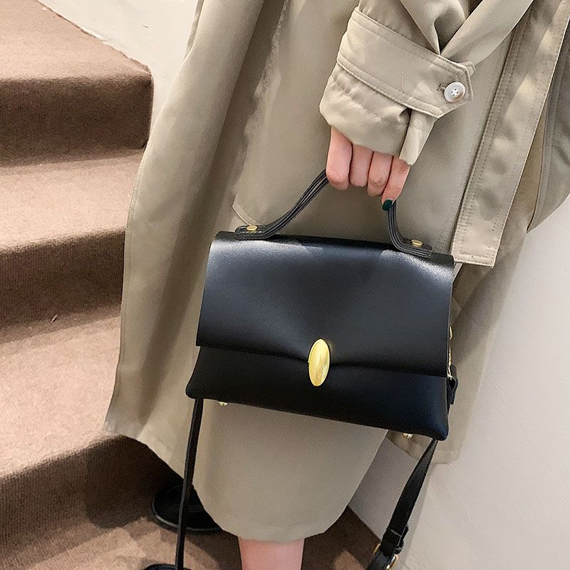 Fantasy Dames Kleine Leren Crossbody Handtas - Zwart
