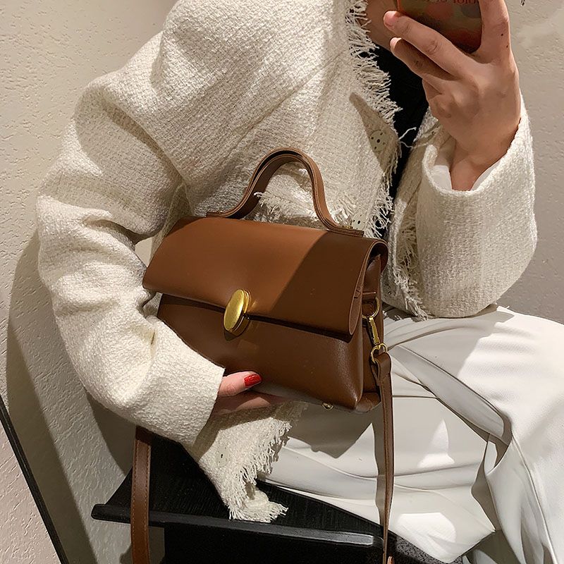 Fantasy Dames Kleine Leren Crossbody Handtas - Zwart