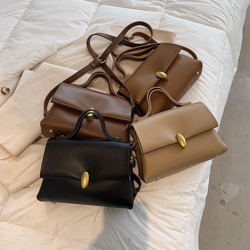 Fantasy Dames Kleine Leren Crossbody Handtas - Zwart