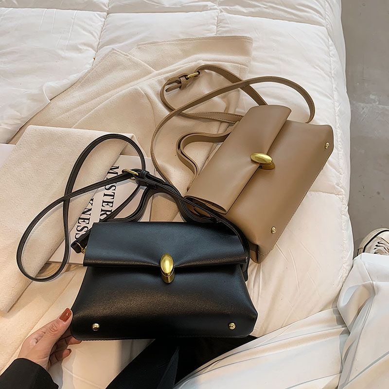 Fantasy Dames Kleine Leren Crossbody Handtas - Zwart
