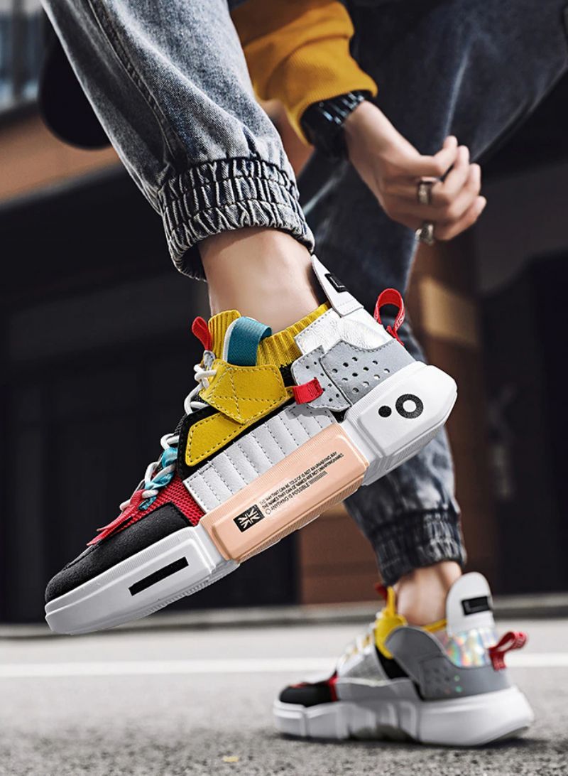 Farfan Heren Luxe Sneakers - Geel