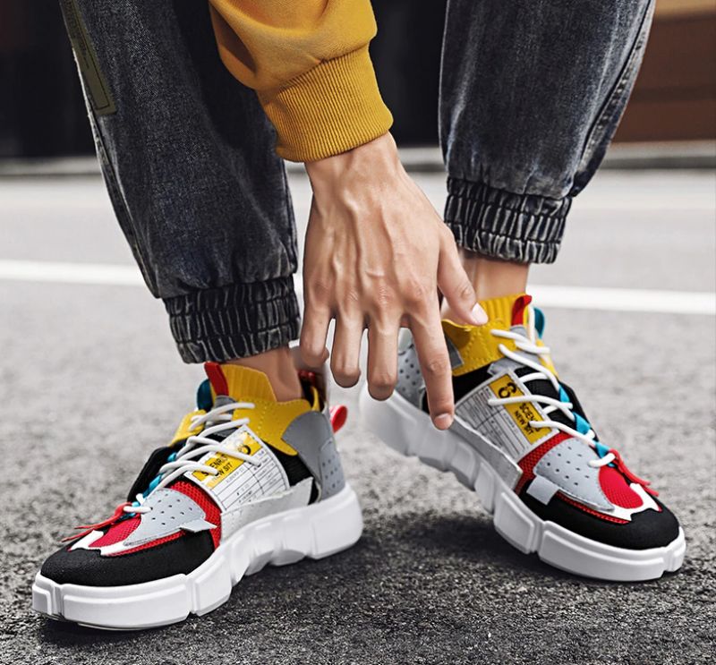 Farfan Heren Luxe Sneakers - Geel