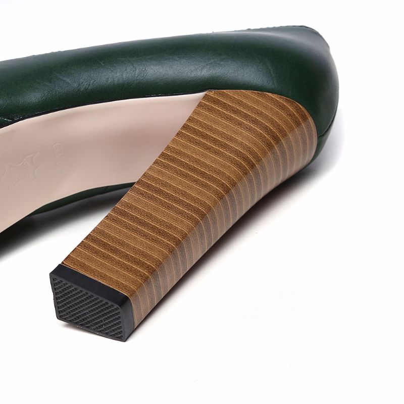 Fausta Dames Hoge Hakken Pump Schoenen - Groen