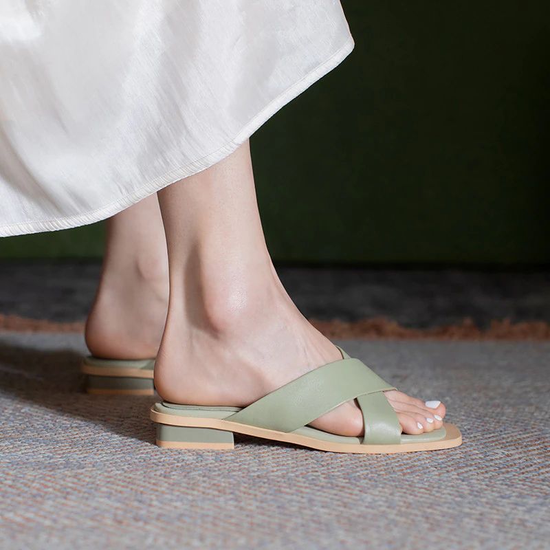Fausta Dames Hoge Kwaliteit Mode Sandaal - Groen