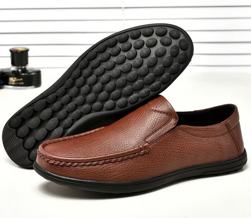 Faviolo Heren Loafer Casual Schoenen - Bruin
