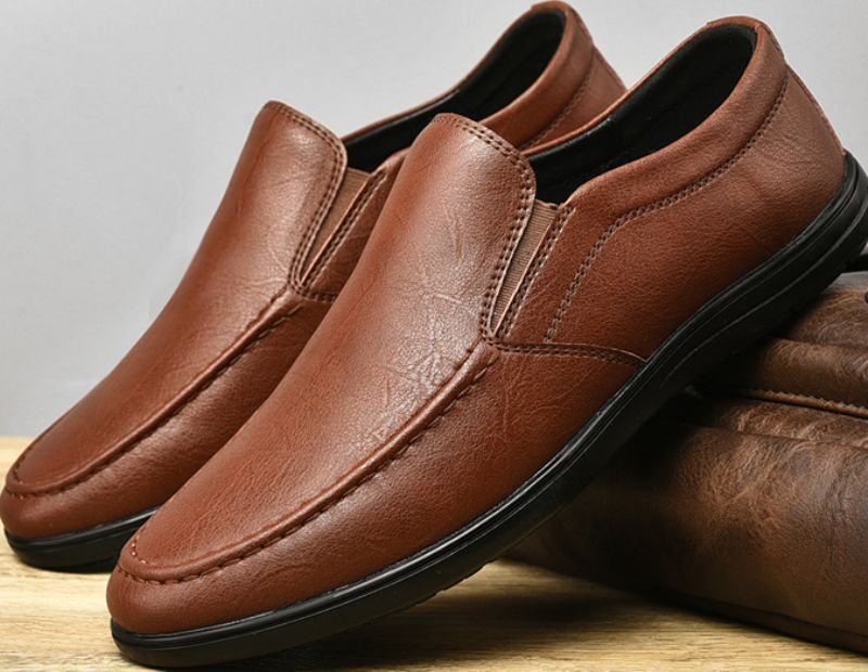 Faviolo Heren Loafer Casual Schoenen - Bruin