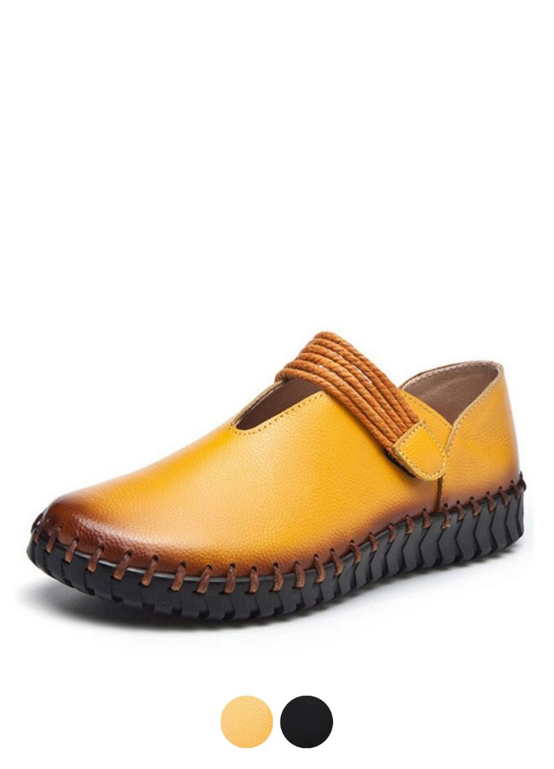Felipa Dames Platte Leren Loafer Schoenen