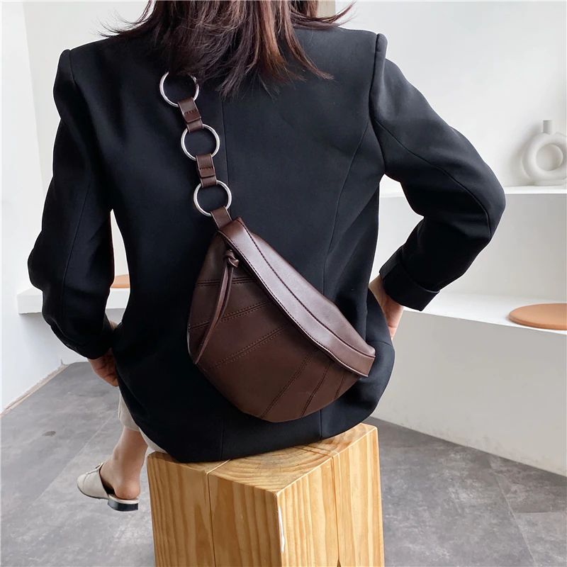 Felipe Dames Leren Crossbody Handtas - Koffie