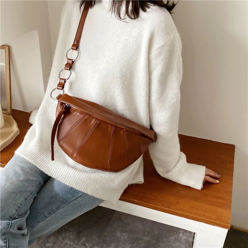 Felipe Dames Leren Crossbody Handtas - Koffie