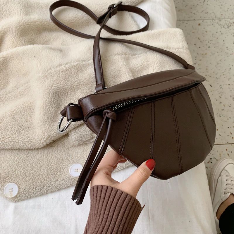 Felipe Dames Leren Crossbody Handtas - Koffie