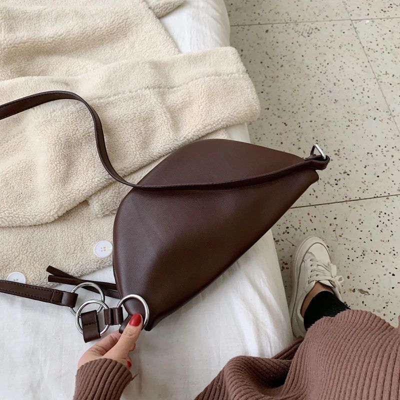 Felipe Dames Leren Crossbody Handtas - Koffie