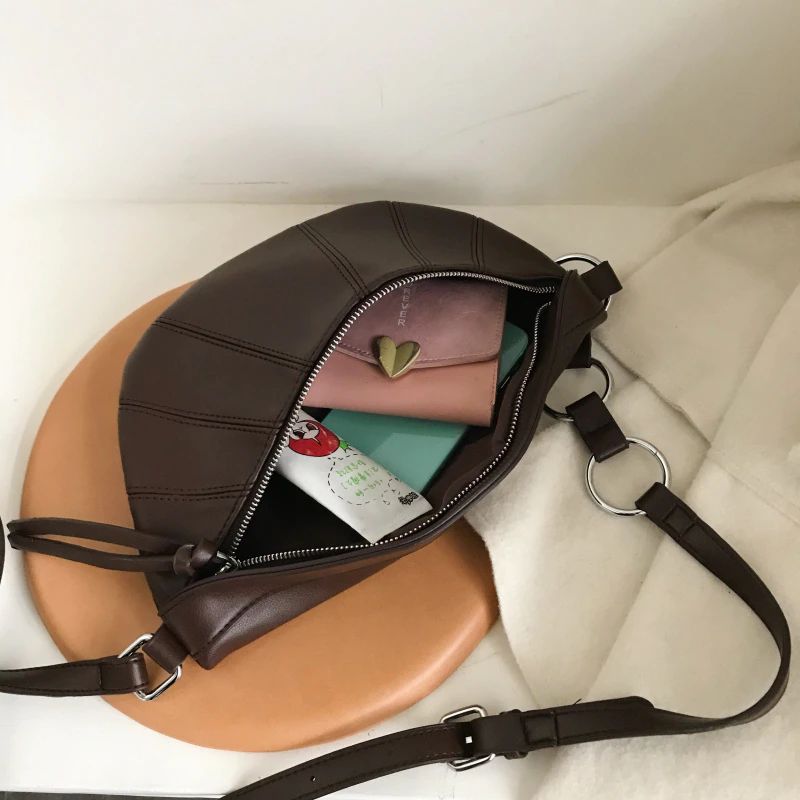 Felipe Dames Leren Crossbody Handtas - Koffie