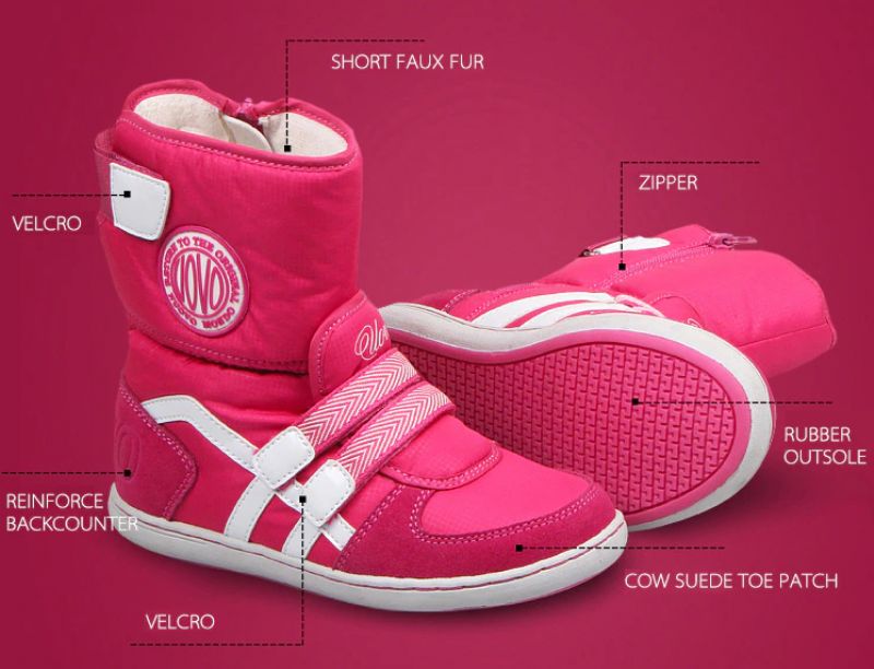 Fenti Unisex Sneeuwlaarzen Voor Kinderen - Roze Bont