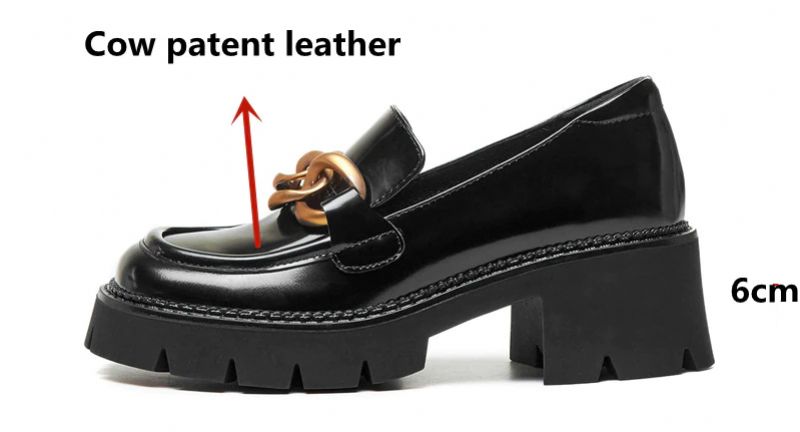 Fernanda Ronde Neus Platform Oxford Zwarte Schoenen - Zwart