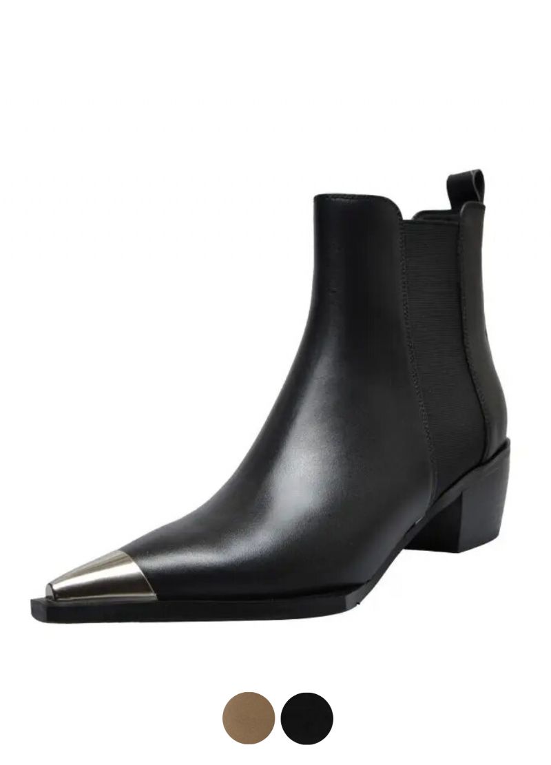 Ferrez Dames Metal Pointed Toe Ankle Boots