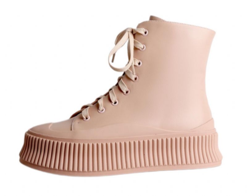 Fiola Dames Sport Platform Enkel Zwarte Laarzen - Zwart