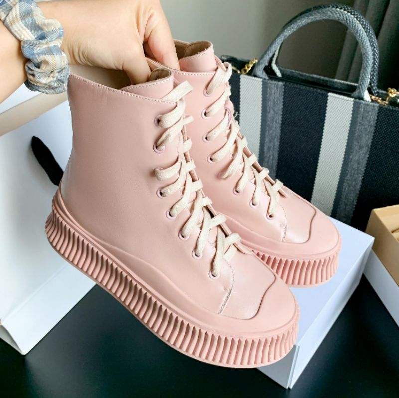 Fiola Dames Sport Platform Enkel Zwarte Laarzen - Zwart