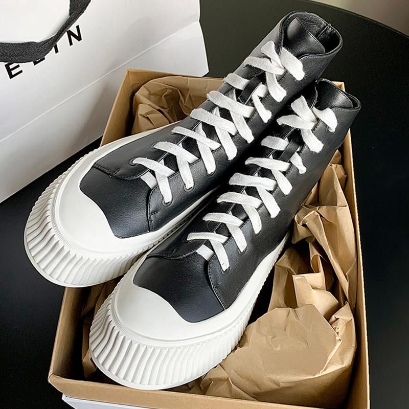 Fiola Dames Sport Platform Enkel Zwarte Laarzen - Zwart