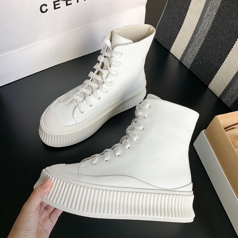 Fiola Dames Sport Platform Enkel Zwarte Laarzen - Zwart