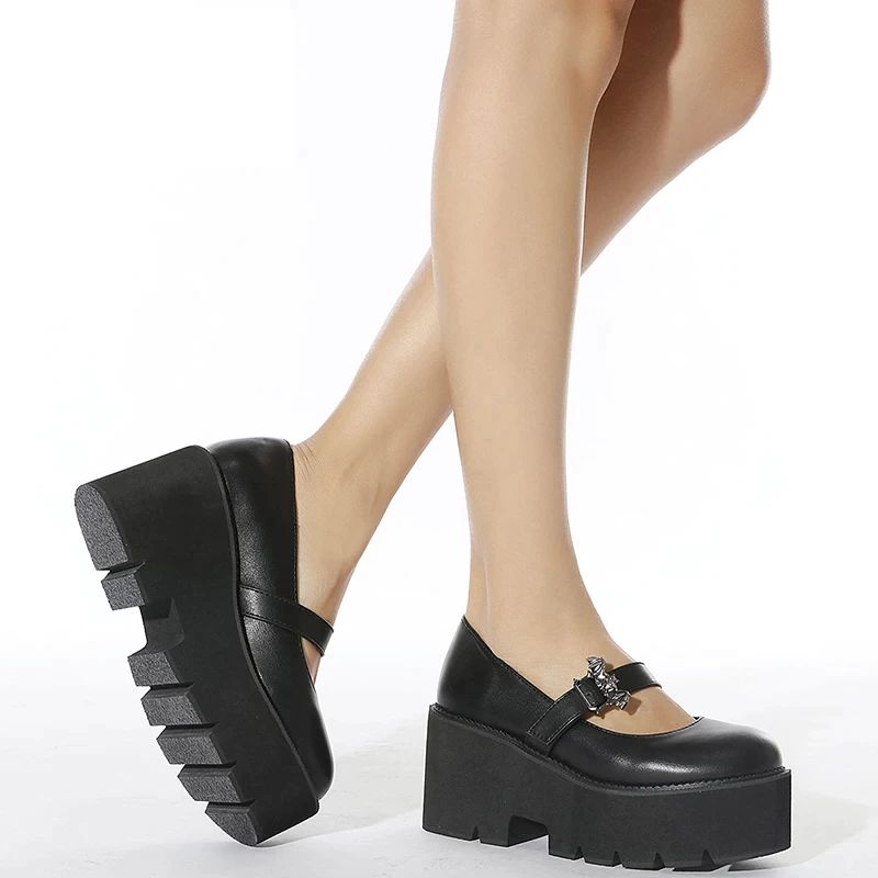 Fiona Dames Platform Schoenen - Zwart