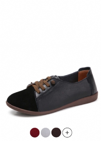 Fiore Dames Echte Leren Loafers Zwarte Schoenen